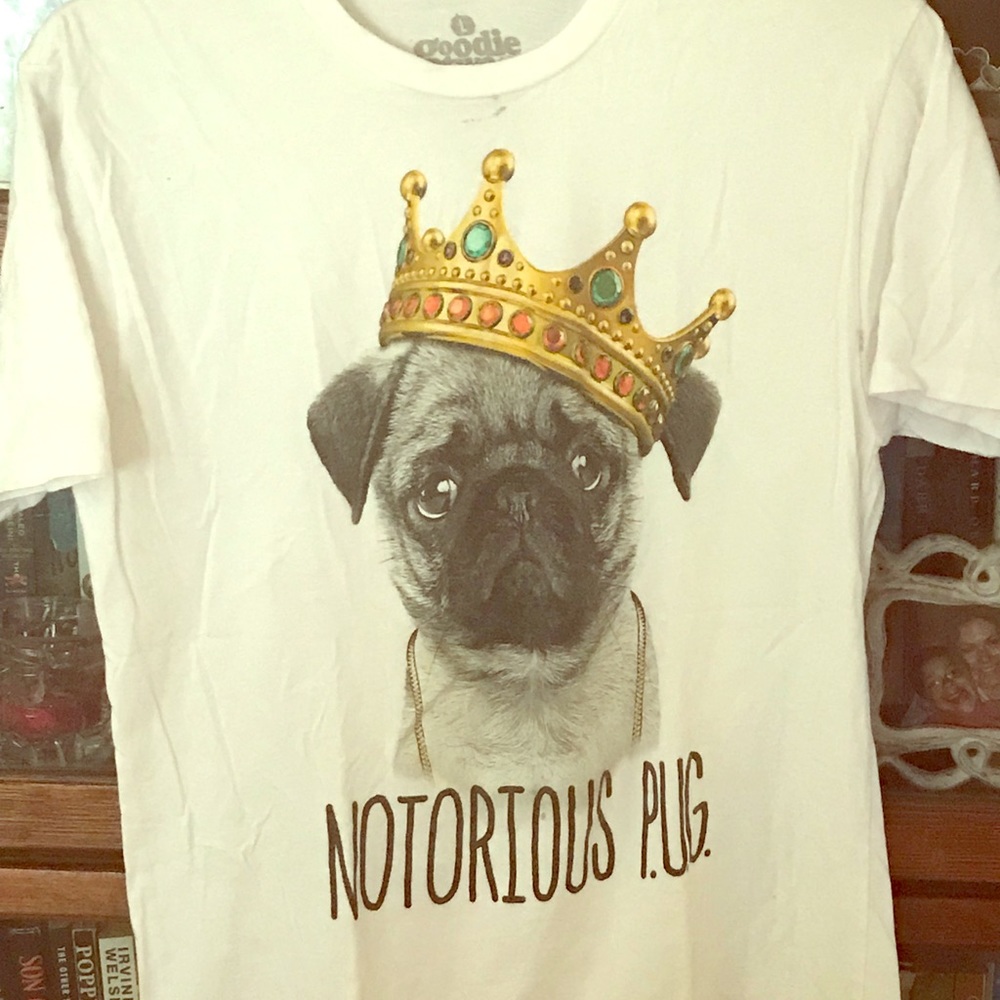 Notorious Pug T-shirt size L by Goodie Two Sleeves